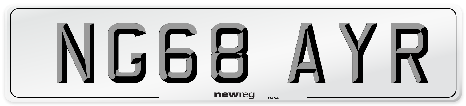 NG68 AYR Number Plate from New Reg